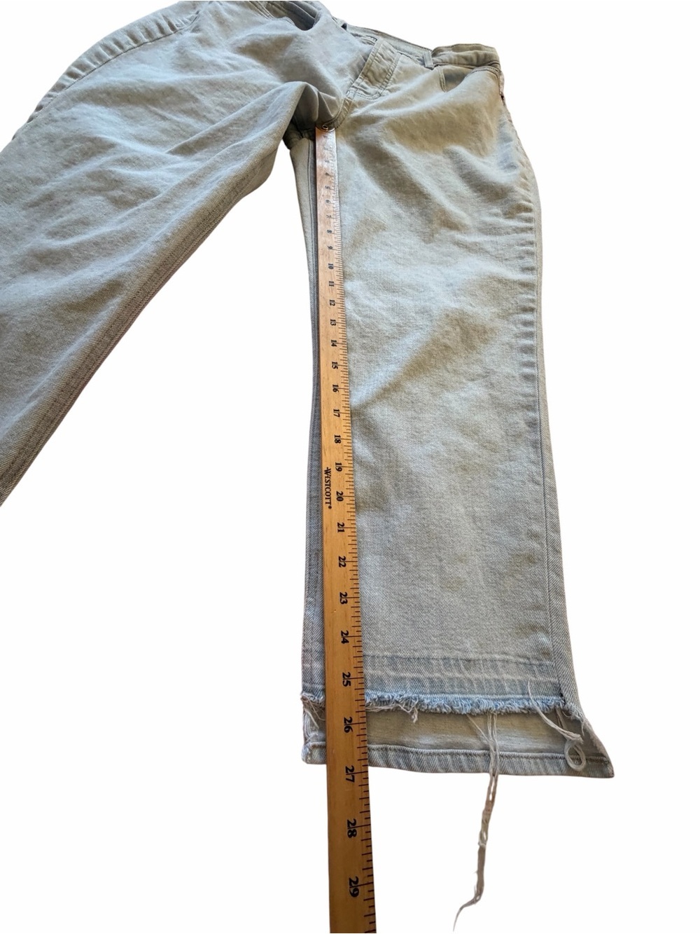 Old Navy Distressed Light Wash/Button Fly/High Waisted-Size 16 - Picture 4 of 10
